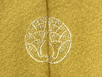 平和屋着物●上質な色無地　芥子色　正絹　逸品　未使用　CABI3354yc