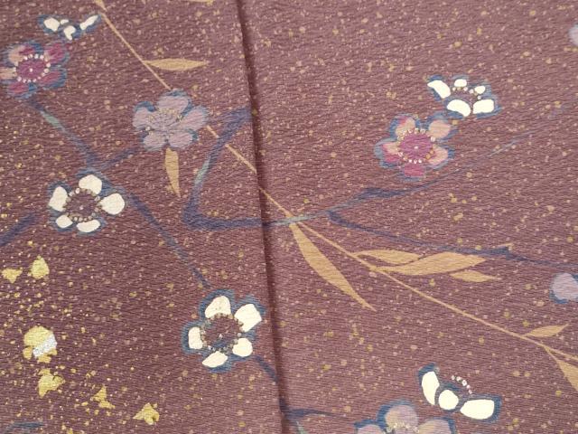 平和屋着物●訪問着　枝桜文　暈し染め　金彩　正絹　逸品　CABI3362yc