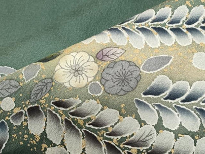 平和屋着物●訪問着　辻が花　暈し染め「金彩　正絹　逸品　CABI3364yc