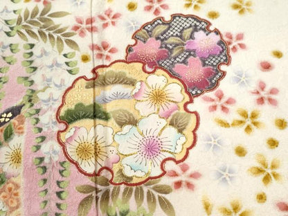 平和屋着物●豪華振袖　辻が花　駒刺繍　暈し染め　金彩　正絹　逸品　CABI3366yc