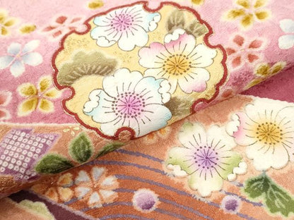 平和屋着物●豪華振袖　辻が花　駒刺繍　暈し染め　金彩　正絹　逸品　CABI3366yc