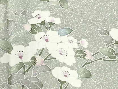 平和屋着物●訪問着　友禅　作家物　枝花文　暈し染め　正絹　逸品　未使用　CABI3367yc