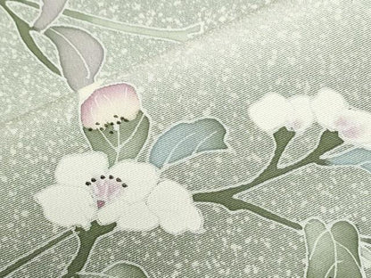 平和屋着物●訪問着　友禅　作家物　枝花文　暈し染め　正絹　逸品　未使用　CABI3367yc