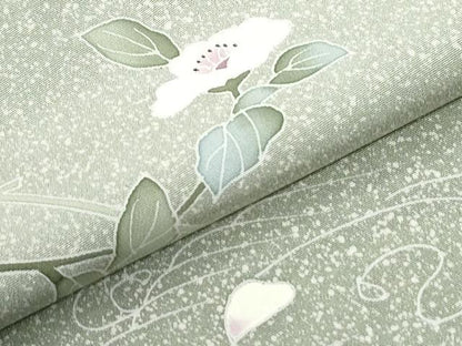 平和屋着物●訪問着　友禅　作家物　枝花文　暈し染め　正絹　逸品　未使用　CABI3367yc