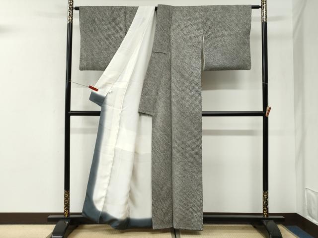 平和屋着物●大変加工の良い総絞り小紋　黒地　鈴乃屋扱い　正絹　逸品　CABI3368yc