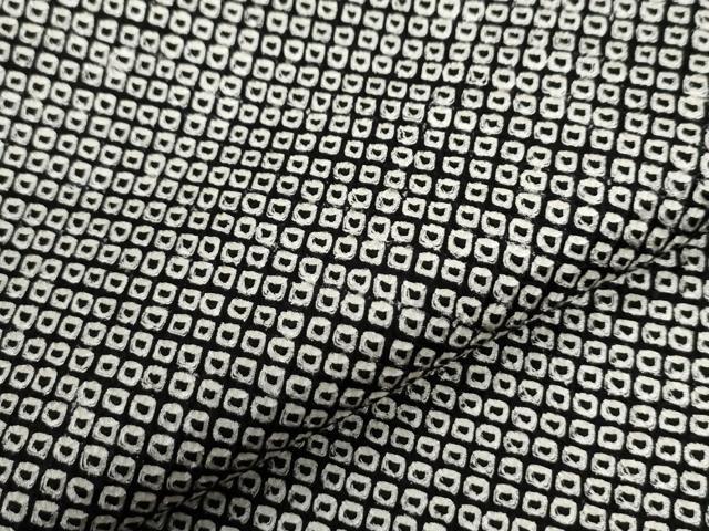平和屋着物●大変加工の良い総絞り小紋　黒地　鈴乃屋扱い　正絹　逸品　CABI3368yc