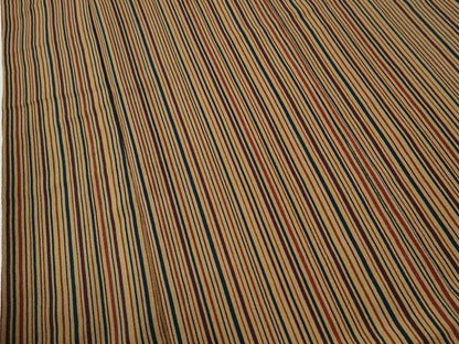 平和屋着物●上質な小紋　縞　鬼しぼ縮緬　正絹　逸品　CABI3370yc