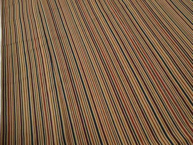 平和屋着物●上質な小紋　縞　鬼しぼ縮緬　正絹　逸品　CABI3370yc