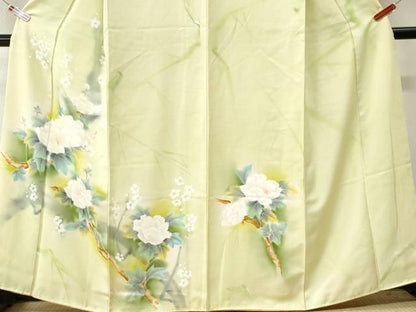 平和屋着物●訪問着　刺繍　牡丹花文　暈し染め　正絹　逸品　CABI3376yc