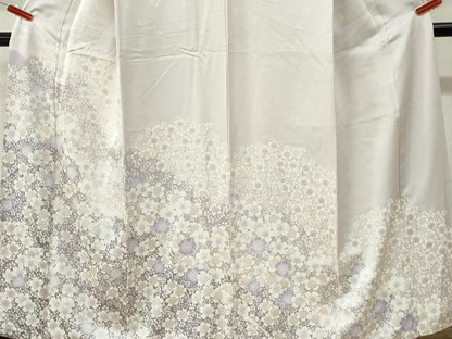 平和屋着物●訪問着　舞桜文　暈し染め　正絹　逸品　CABI3378yc