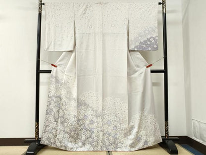 平和屋着物●訪問着　舞桜文　暈し染め　正絹　逸品　CABI3378yc