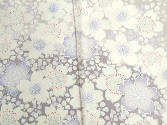 平和屋着物●訪問着　舞桜文　暈し染め　正絹　逸品　CABI3378yc