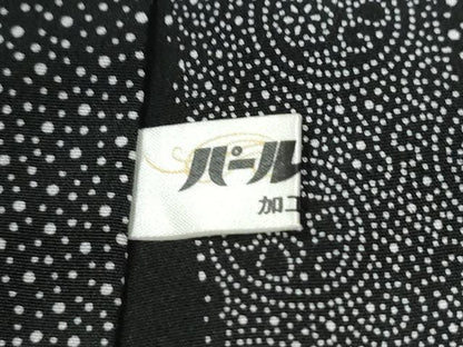 平和屋着物●江戸小紋　越後国・縮屋次郎　百柄　黒地　正絹　逸品　CABI3386yc