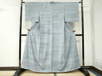 平和屋着物●上質な小紋　作家物　あじさい染　霞文　暈し染め　正絹　逸品　CABI3388yc