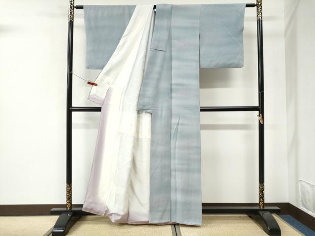 平和屋着物●上質な小紋　作家物　あじさい染　霞文　暈し染め　正絹　逸品　CABI3388yc