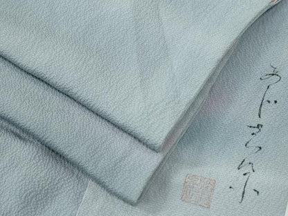 平和屋着物●上質な小紋　作家物　あじさい染　霞文　暈し染め　正絹　逸品　CABI3388yc
