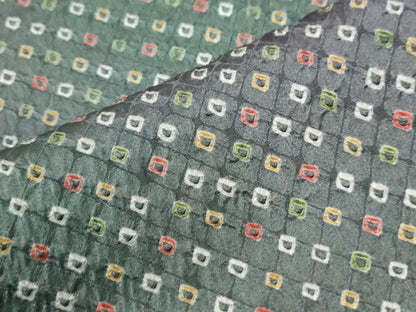 平和屋着物●上質な小紋　総絞り　暈し染め　正絹　逸品　CABI3389yc