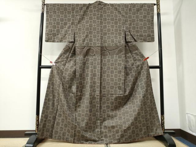 平和屋着物●本場大島紬　龍郷絣　割り込み絣　正絹　逸品　CABI3392yc
