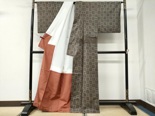 平和屋着物●本場大島紬　龍郷絣　割り込み絣　正絹　逸品　CABI3392yc