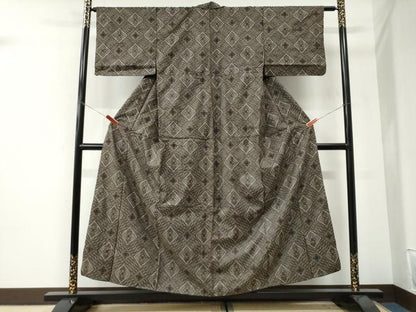 平和屋着物●本場大島紬　龍郷絣　正絹　逸品　CABI3393yc