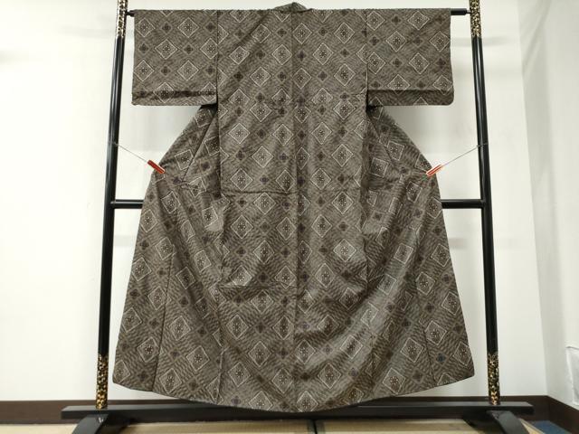 平和屋着物●本場大島紬　龍郷絣　正絹　逸品　CABI3393yc