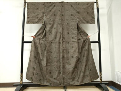平和屋着物●本場大島紬　龍郷絣　正絹　逸品　未使用　CABI3395yc