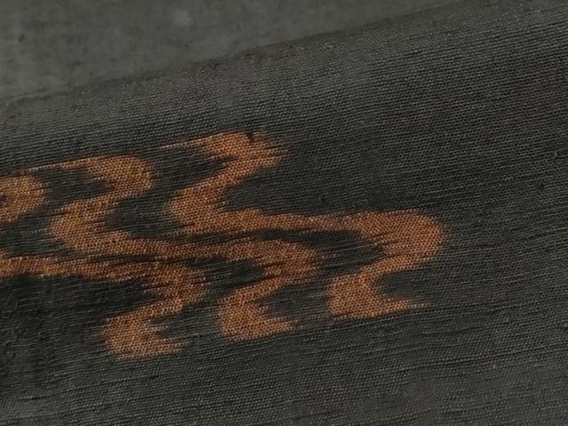 平和屋着物●国指定重要無形文化財　本場久米島紬　手織　正絹　逸品　CABI3396yc