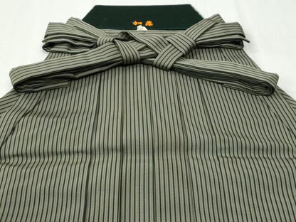 平和屋着物●男性　行灯袴　間道　正絹　逸品　CABI3401yc