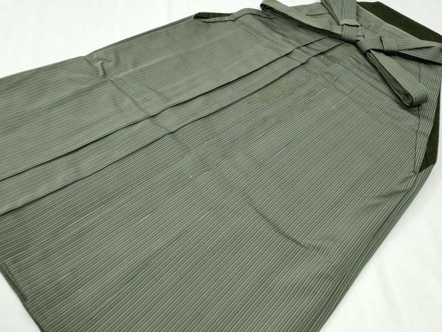 平和屋着物●男性　行灯袴　間道　正絹　逸品　CABI3402yc