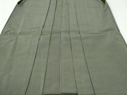 平和屋着物●男性　行灯袴　間道　正絹　逸品　CABI3402yc