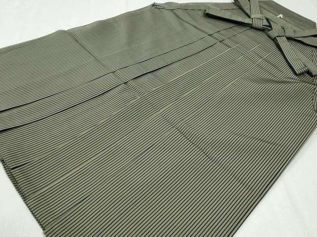 平和屋着物●男性　馬乗り袴　間道　正絹　逸品　CABI3403yc