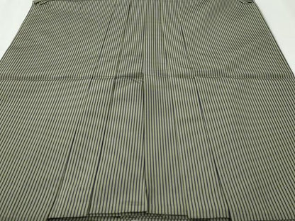 平和屋着物●男性　馬乗り袴　間道　正絹　逸品　CABI3403yc