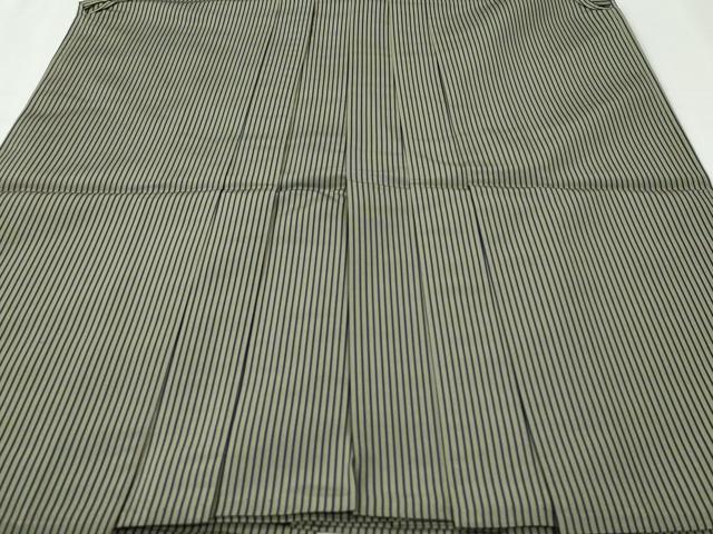 平和屋着物●男性　馬乗り袴　間道　正絹　逸品　CABI3403yc