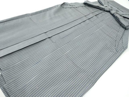 平和屋着物●男性　行灯袴　間道　正絹　逸品　CABI3404yc
