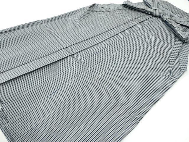 平和屋着物●男性　行灯袴　間道　正絹　逸品　CABI3404yc
