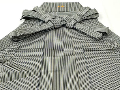 平和屋着物●男性　行灯袴　間道　正絹　逸品　CABI3406yc