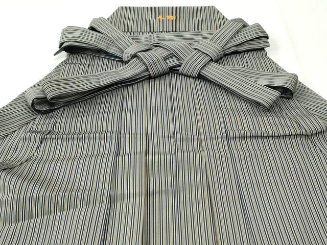 平和屋着物●男性　行灯袴　間道　正絹　逸品　CABI3406yc