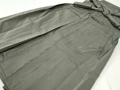 平和屋着物●男性　馬乗り袴　縞　正絹　逸品　CABI3410yc