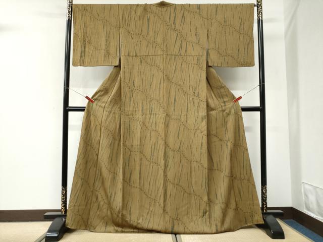 平和屋着物●上質な小紋　竜巻絞り　正絹　逸品　CABI3411yc