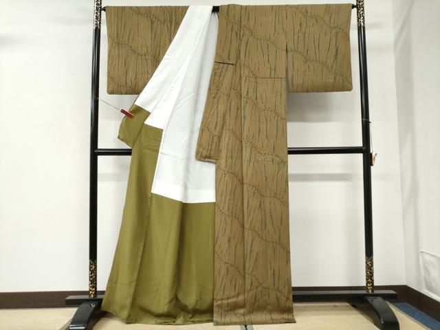 平和屋着物●上質な小紋　竜巻絞り　正絹　逸品　CABI3411yc