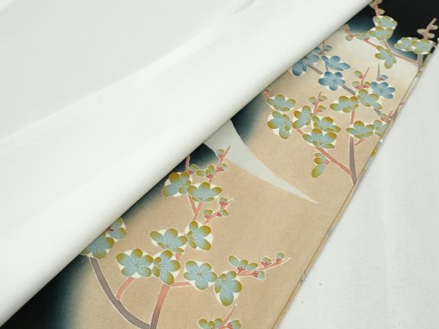 平和屋着物●本加賀友禅作家　鶴見保次　黒留袖　枝菊花文　暈し染め　正絹　逸品　CABI3413yc