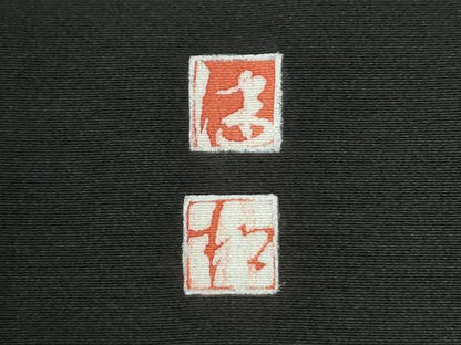 平和屋着物●京加賀友禅　松本健一　黒留袖　陶器花文　正絹　逸品　CABI3414yc