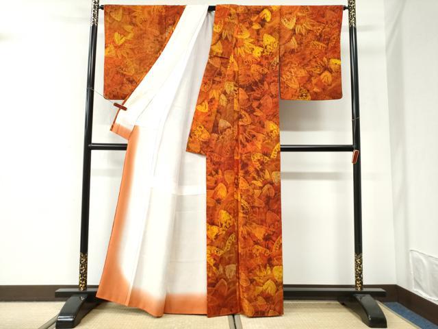 平和屋着物○上質な小紋 地紋起こし 舞花尽くし 正絹 逸品 CABI3416yc