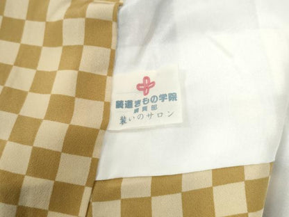 平和屋着物●上質な小紋　あかね紅型　友禅師：昇　引染師：保雄　流水松竹梅菊花文　反端付き　正絹　逸品　CABI3417yc