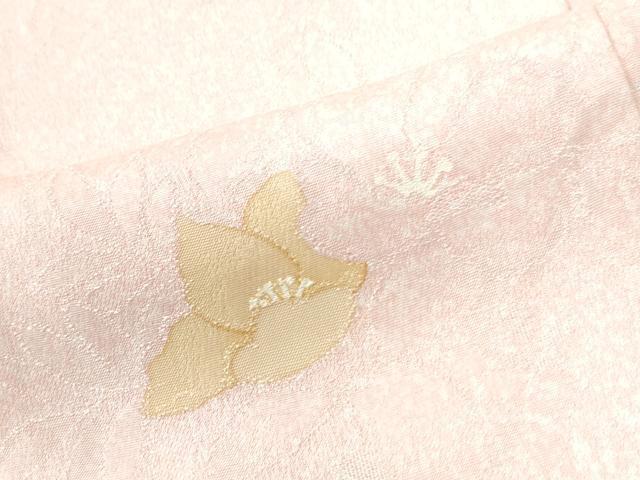 平和屋着物●上質な小紋　地紋起こし　舞花文　反端付き　正絹　逸品　CABI3418yc