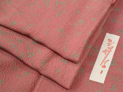 平和屋着物●世界的人形師　辻村寿三郎　ジュサブロー　小紋　枝花文　正絹　逸品　CABI3420yc