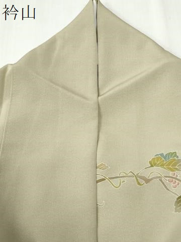 平和屋着物●京友禅工芸作家　小宮山彌一　訪問着　葡萄　リス　暈し染め　正絹　逸品　CABI3422yc