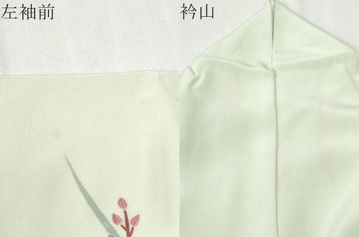 平和屋着物●訪問着　友禅　作家物　草花文　正絹　逸品　CABI3425yc