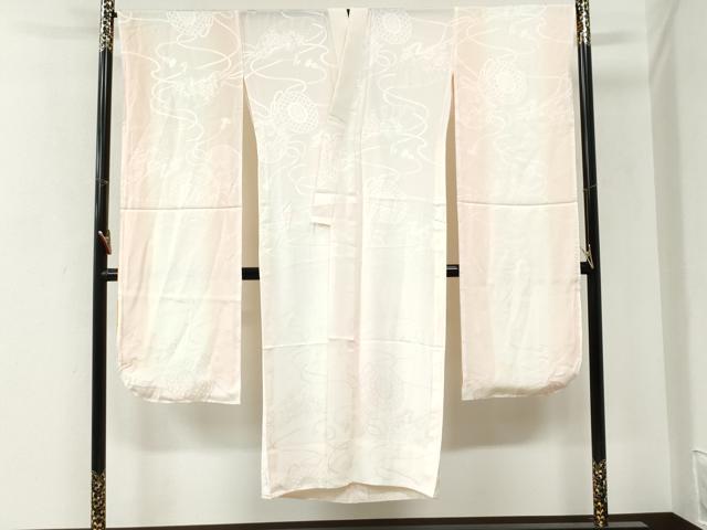 平和屋着物●振袖用長襦袢　無双仕立て　鼓檜扇花地紋　暈し染め　正絹　逸品　CABI3426yc