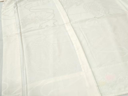 平和屋着物●振袖用長襦袢　無双仕立て　鼓檜扇花地紋　暈し染め　正絹　逸品　CABI3426yc